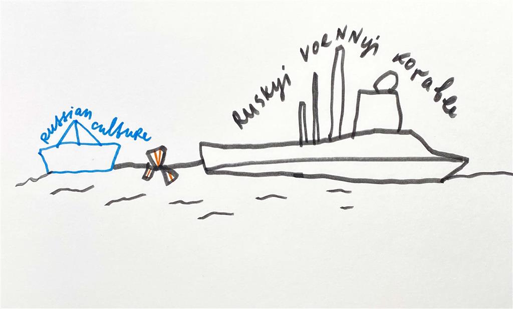 Alevtyna Kakhidze fra serien "Diary From the War: Part Two", tegning på papir, 2022. Courtesy of the Artist